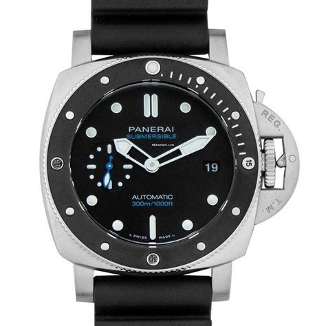 panerai submersible automatic black dial 42 mm men's watch pam00683|panerai submersible 42mm manual.